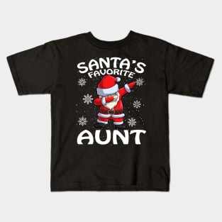 Santas Favorite Aunt Christmas Kids T-Shirt